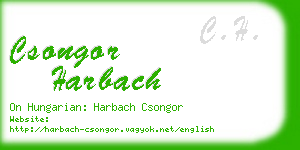 csongor harbach business card